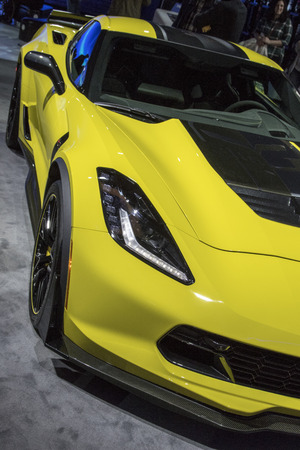 DETROIT - JANUARY 17 :The 2017 Chevrolet Corvette at The North American International Auto Show January 17, 2016 in Detroit, Michigan.のeditorial素材