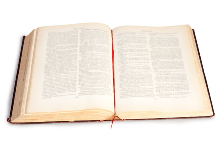 large open book on white background