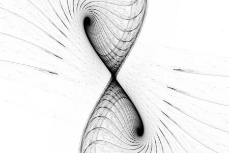 Time passes. Abstract fractal  sand-clock.Computer generated image.の写真素材