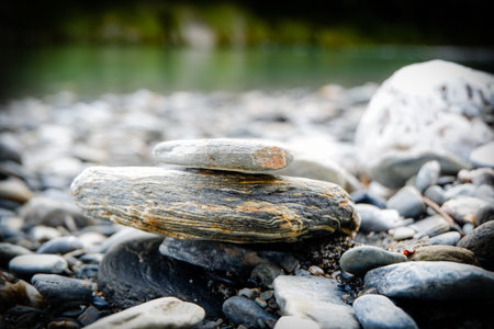 Stones balance and wellness retro spa concept, peaceful and unique inspiration, zen-like and well...
