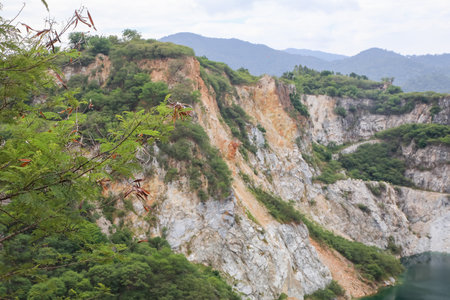 Mining and Grand Canal of Grand Canyon CHONBURI, THAILAND - December 25, 2019 : Scenery of Grand Canyon Kiri, Chonburi Province, Thailandのeditorial素材