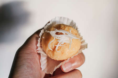 Toddy Palm Cake with white coconut (Kanom Tarn) ,Thai dessert sweet taste delicious.の写真素材