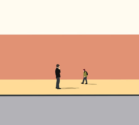 Businessman using his phone and walking on the street.  City lifestyle commute person walking....