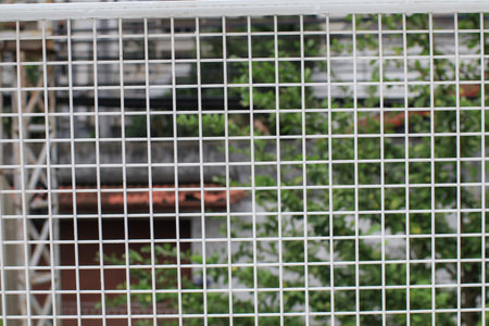 Fence grilles rust texture background. Decoration industry style. Net texture pattern for backdrop...