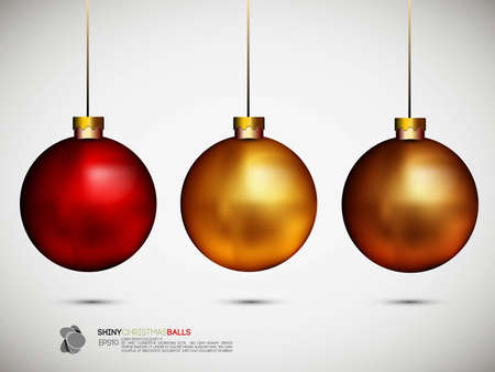 Shiny Christmas Balls | Vector Illustrationのイラスト素材