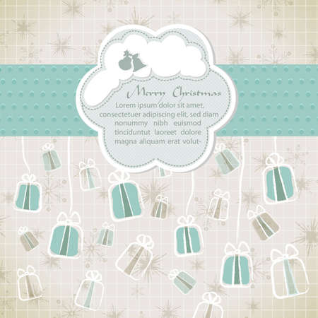 Vintage X-mas card  | EPS10 Compatibility Requiredのイラスト素材