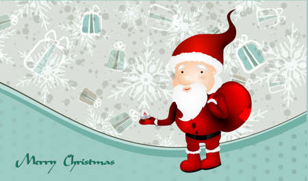 Vintage X-mas card with Santa Claus  | EPS10 Compatibility Requiredのイラスト素材