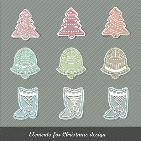 Christmas elements | EPS10 Compatibility Requiredのイラスト素材