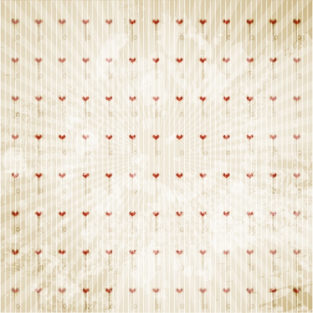 Retro Pattern with  Hearts のイラスト素材