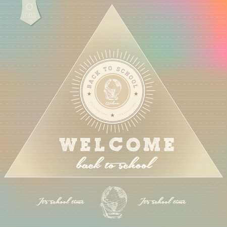 Back to School Typographic Elements - Vintage Styleのイラスト素材