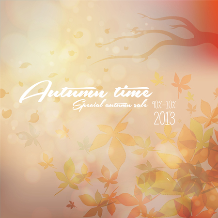 It s Autumn time Typography - Autumn, creative graphic message for your autumn design のイラスト素材