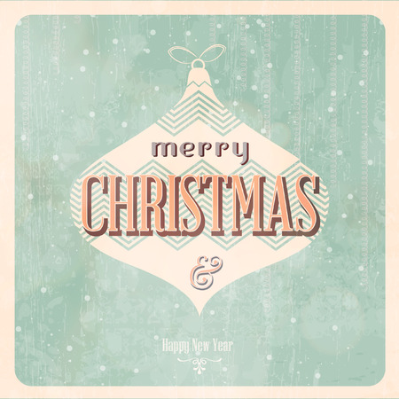 Vintage Christmas Card のイラスト素材