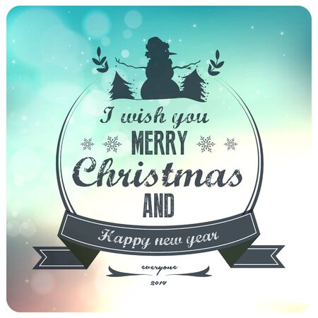  Vintage styled Christmas Card - Set of calligraphic and typographic elementsのイラスト素材