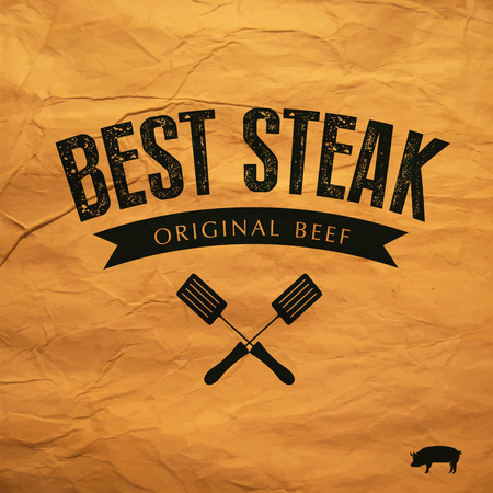 Best Steak labelのイラスト素材