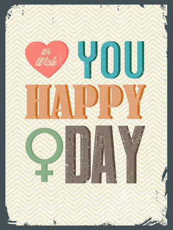 8 march women day with vintage backgroundのイラスト素材