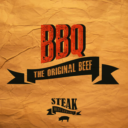 BBQ labelのイラスト素材