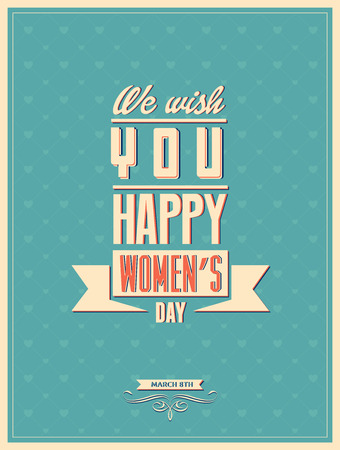 8 march women day with vintage backgroundのイラスト素材