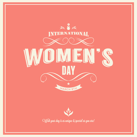 8 march women day with vintage backgroundのイラスト素材