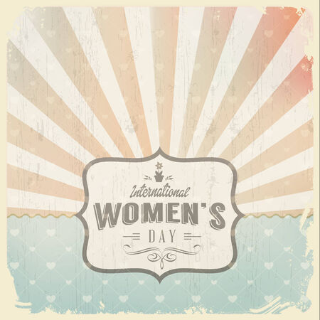 8 march women day with vintage backgroundのイラスト素材