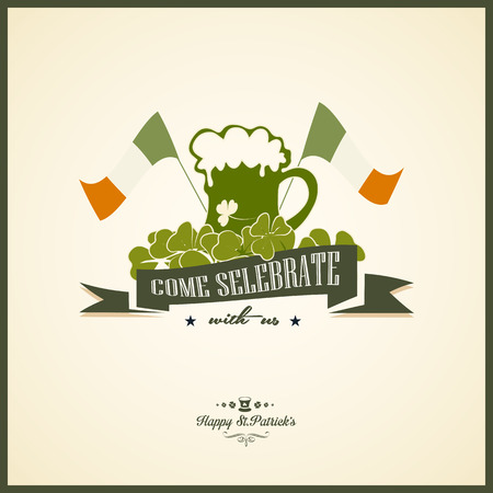 Typographic Saint Patricks Day Design のイラスト素材