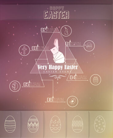 Happy Easter icon setsのイラスト素材