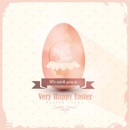 Happy Easter Card Greeting Card with eggのイラスト素材