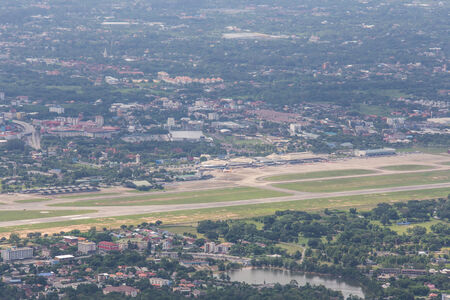 Scenic of Chiangmai city from Doi Suthep mountain in Thailandの写真素材