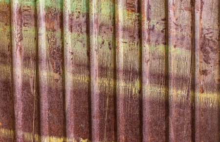 A rusty corrugated iron metal texture.