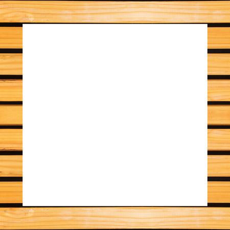 Wood frame on white.の写真素材