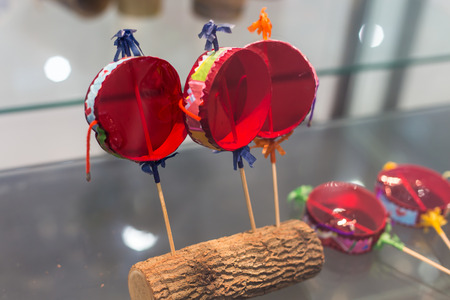 chinese toy drumの写真素材