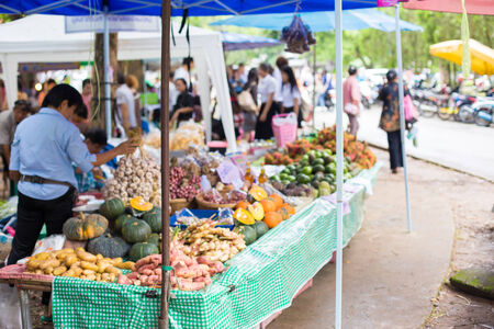 Thailand market blur background.の写真素材