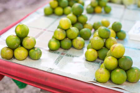 Native lemon in Thailand market.の写真素材