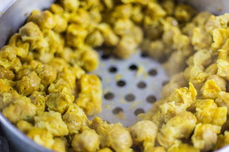 dim sum, yumcha, dim sum in bamboo steamer, chinese cuisine, Type of Chinese Steamed Dumplingの写真素材