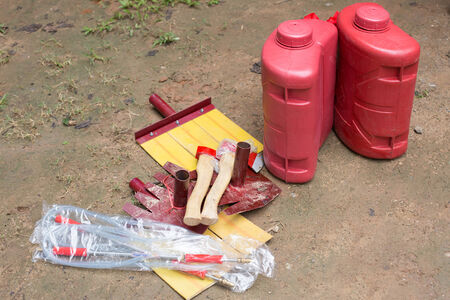Fire fighter equipment.の写真素材