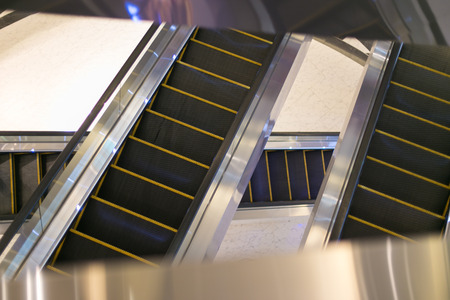Empty escalator in shopping mallの写真素材