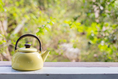 Kettle nature background.の写真素材
