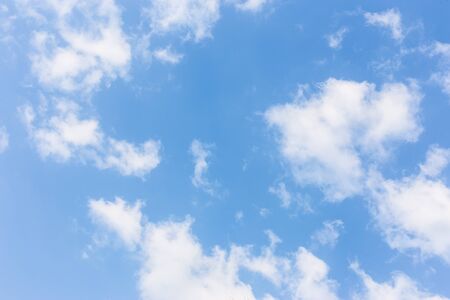 Blue sky with clouds for backgroundの写真素材