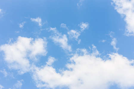 Blue sky with clouds for backgroundの写真素材