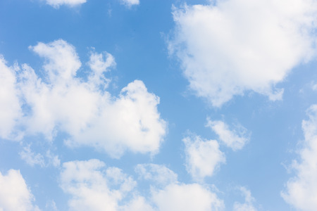 Blue sky with clouds for backgroundの写真素材