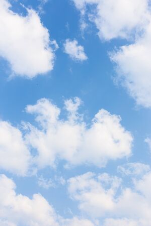 Blue sky with clouds for backgroundの写真素材