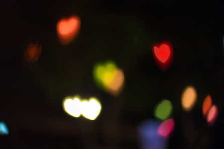 Heart bokeh background. Valentine's day background.の写真素材