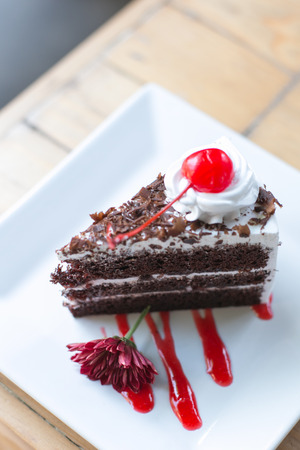 Black forest cake.の写真素材
