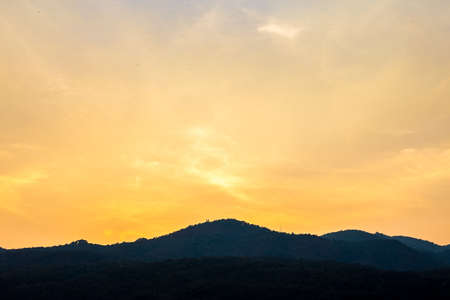 sky with clouds in the evening.の写真素材