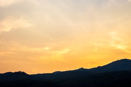 sky with clouds in the evening.の写真素材
