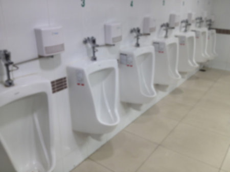 Public toilet men blur.