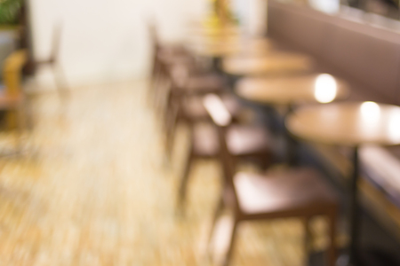 Coffee shop blur background with bokeh image.の写真素材