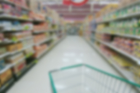 blurred background supermarket.の写真素材