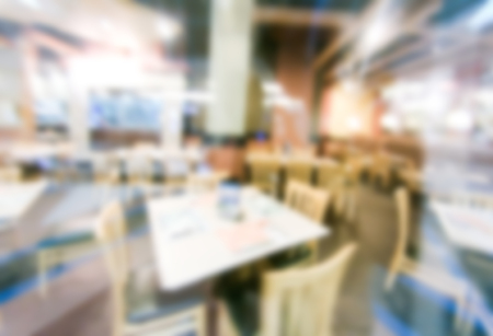 Blurred cafe restaurant with bokeh background.の写真素材