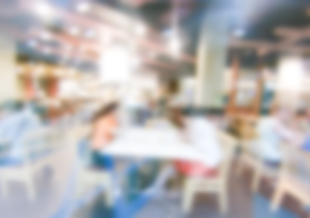 Blurred cafe restaurant with bokeh background.の写真素材