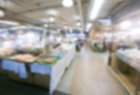 store blur background with bokehの写真素材